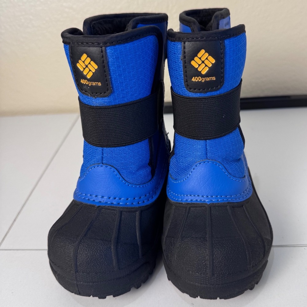 Columbia Snow Boots Kids Size 7 Blue Black Waterproof 400g Insulated Winter